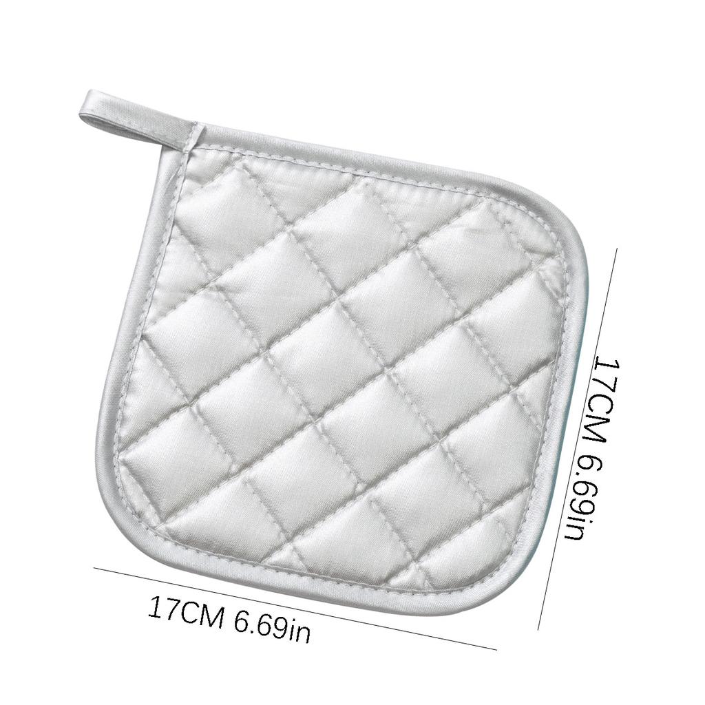 Mikrofaser-Handtuchstoff Steppbaumwolle Isolierunterlage mit Silberstoff beschichtet Verbrühschutz Topfunterlage Platzset Mikrowellenofen-Handschuhe Topfunterlage