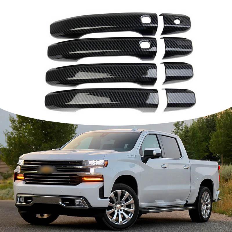 

Smart Carbon Fiber Door Handle Cover for 2019-2022 Chevrolet Silverado