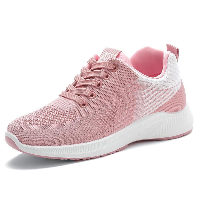 Women's Breathable Flyknit Mesh Sneakers: Trendy and Lightweight Summer Sports Shoes