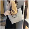 Cotton Linen Casual Tote Bag Large Capacity Handheld Bucket Style For Daily Use