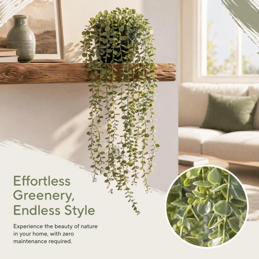 Lifelike Design Fake Plant With Flower Pot Hanging Plant  Outdoor Garden