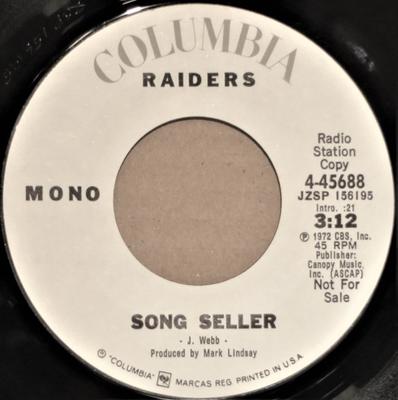 7-Zoll Schallplatte RAIDERS - Song Seller 445688 Columbia 1972 US Rock Gebraucht