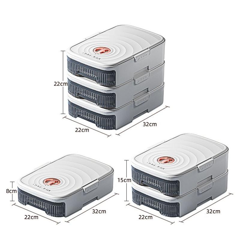 Cutie de depozitare pentru ouă cu tragere și împingere Suport pentru ouă de capacitate mare pentru frigider, cutii de depozitare pentru ouă în stare proaspătă de uz casnic