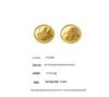Maillard Vintage Twisted Edge Round Earrings, 18k Gold-Plated Stainless Steel Fashion Accessory