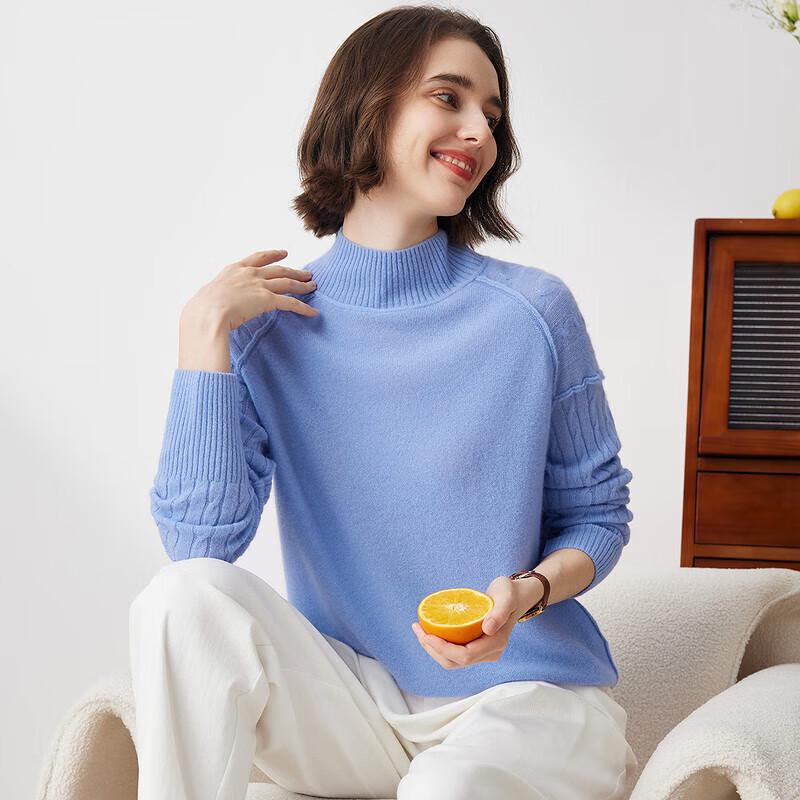 KEMENG BOKA Women's Loose-fit Raglan Sleeve Cashmere Sweater