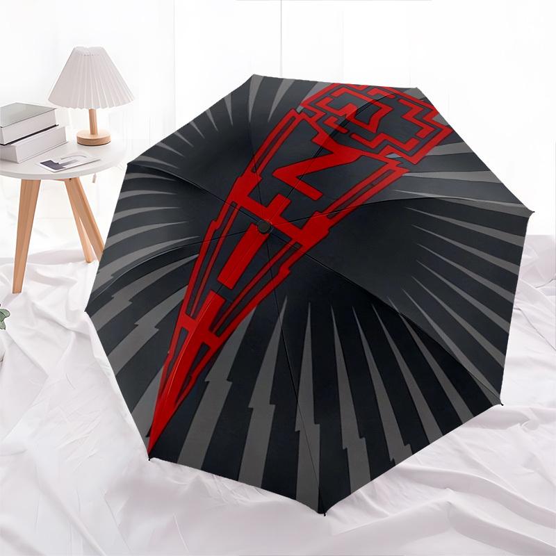 1 szt. Parasol Wysokiej Jakości z Motywem Maze Rammstein, Parasol z Automatycznym Otwieraniem i Zamykaniem, Parasol Wielofunkcyjny G0811009