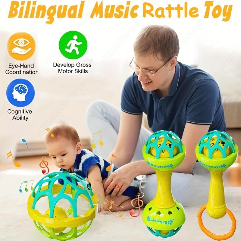 3pcs/1pc Youngsters Rattle Toy - Vibrating Rattle Toy Suitable for 0-3 Years Old,Christmas Thank You Gift, Newborn Souvenir Gift