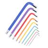 9 Pcs Hex Wrench Set Color Coded Non Slip CR V Hex Key with Ball End for Home Repair Industrial Maintenance