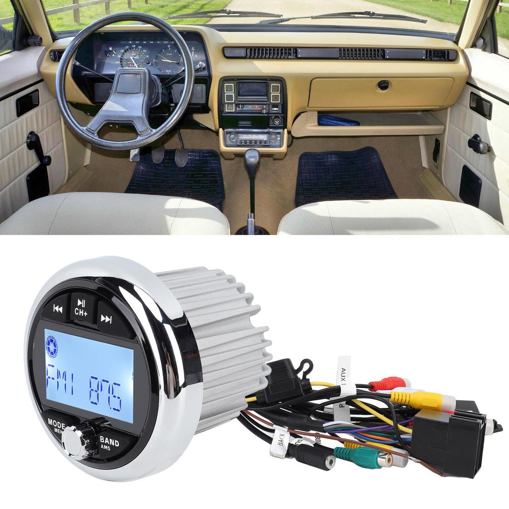 Marine Gauge Stereo Lossless Music Digital Media Receiver Dustproof Fast Charging Waterproof Anti Interference for Boat for RV