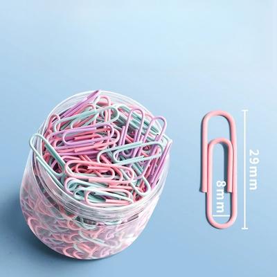160/500 Pcs Color Paper Clips Office Supplies Paper Clip Large File Bookmark Paper Clip Organizer Stationery