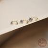 100% 925 Sterling Silver Screw Bead Stud Earrings 3-5mm Inlaid Exquisite Shiny Zircon Earrings for Women Jewelry Gift