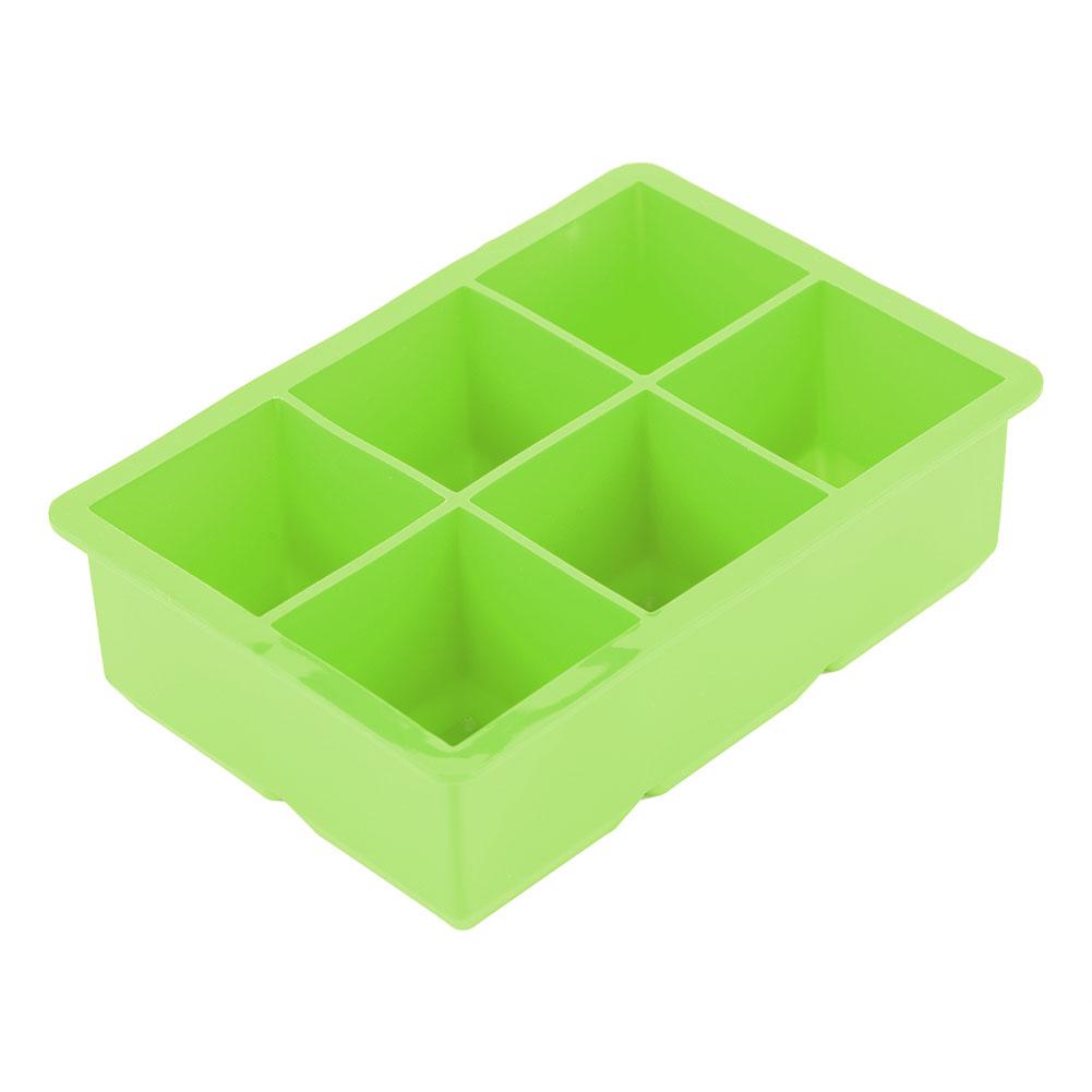 Silicone Ice Cube Maker 6 Cavities Chocolate Candy Tray Mold Kitchen Cooking Tools Green