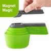 15 Piece Magnetic Measuring Cups Spoons Set Kitchen Tools BPA Free Dishwasher Safe Compact Storage