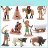 Western-Themen-PVC-Figuren-Sammlung mit Cowboys und Indianerfiguren zum Spielen für Kinder