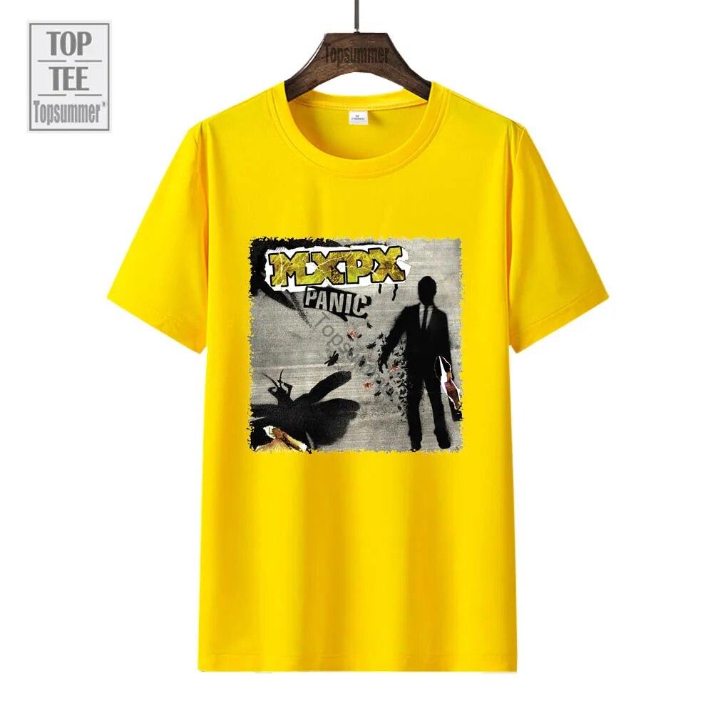 Panic Album Tričko MxPx Tour Tričko Žena Pop Móda Černé Tričko Unisex Oversized Topy Trička