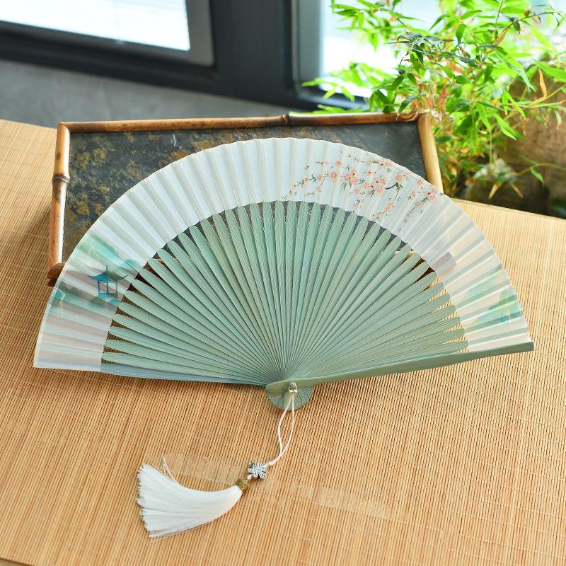Red Dancing Fan: Classical Chinese Style Folding Fan, Easy-Open Hanfu Accessory