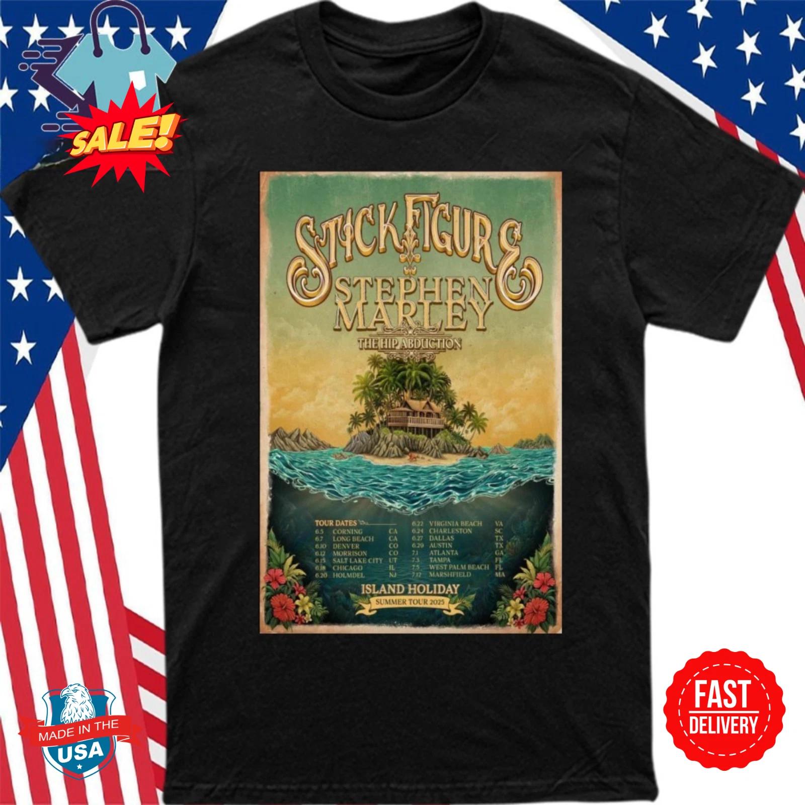 Stick Figure Island Holiday Summer Tour 2025 Poster Shirt XL