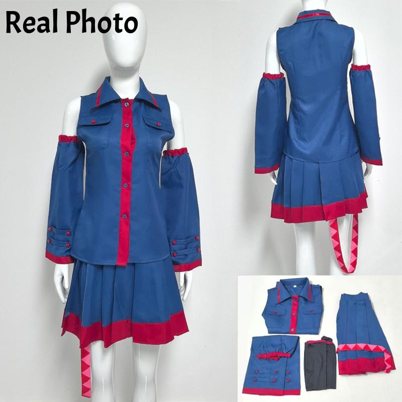 Costume Cosplay Kasane Teto Vestito Uniforme Blu Vtuber Vocaloid Idol Outfit Donna Halloween Festa Anime Gioco di Ruolo Completo