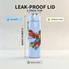 1PC Colorful Hummingbird Art 750ml Color Plastic Sports Water Bottle Leakproof Flip Straw Lid Suitable for Sports Office Home Use