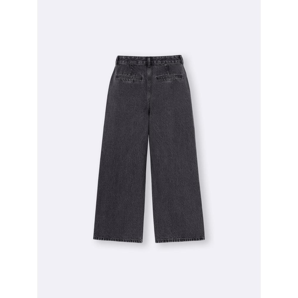Gu By Uniqlo Denim Tuck Trousers  Standard Length 70.0 To 74.0 Cm 