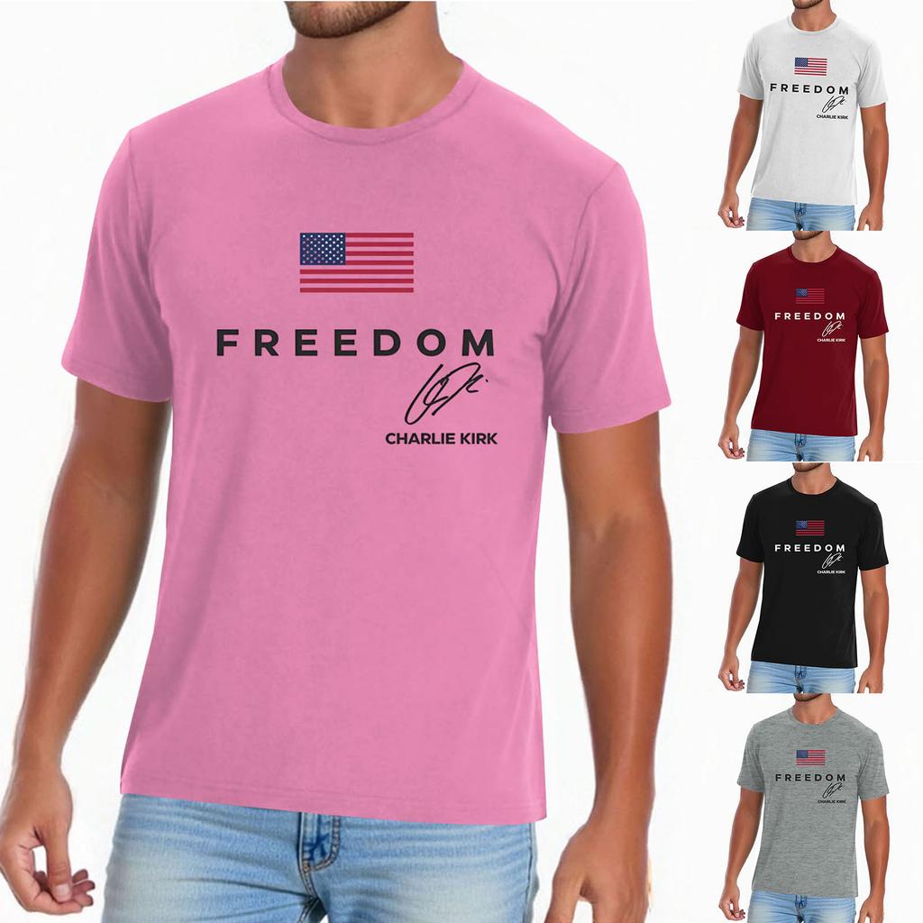 Men's Casual Daily Printed Top Round Neck T-shirt