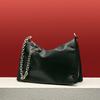 Calvin Klein Elegant Metal Letter Chain Soft Lazy Small Square Pillow Crossbody Bag Women Bags Space-Black DH3570-001