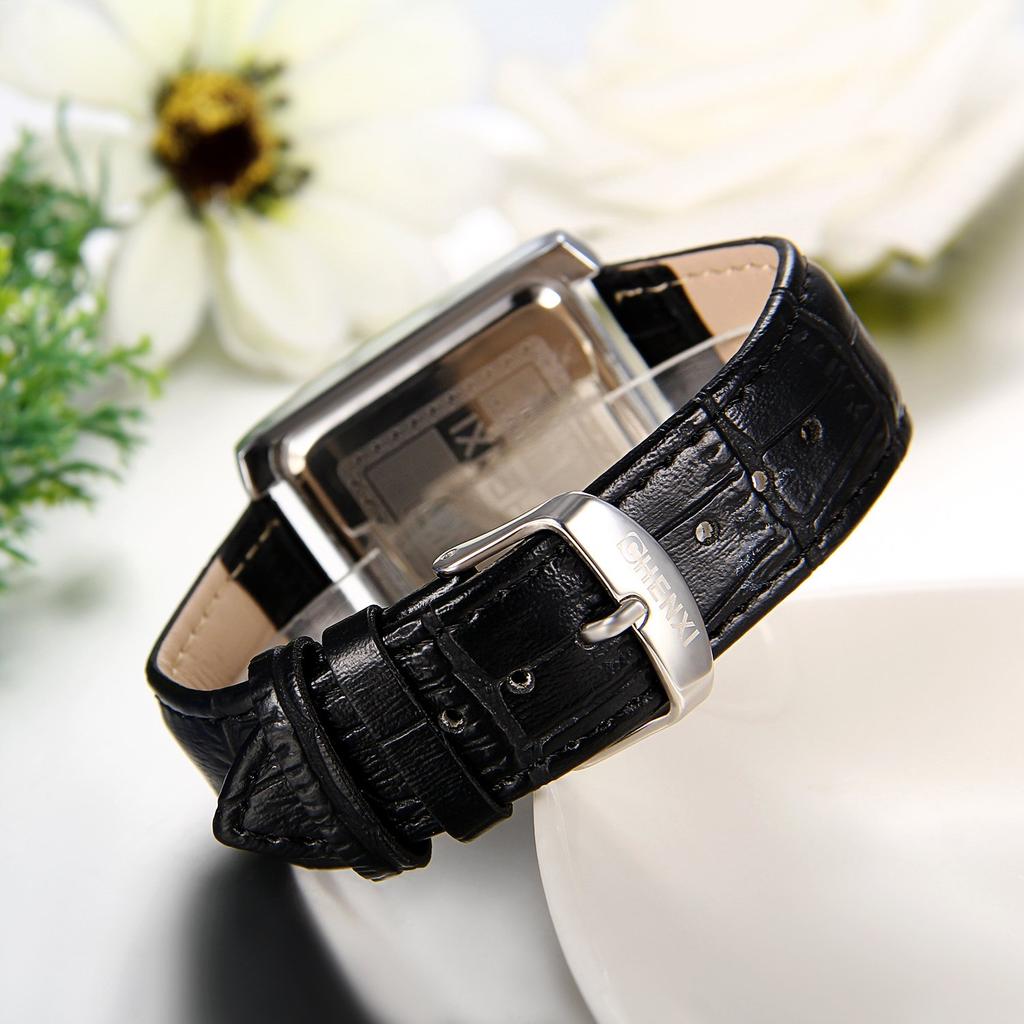 JewelryWe Retro Fashion Roman Numeral Date Leather Commuting School Supplies Men's Watch, Dial, Display, Band, & - [Silver]