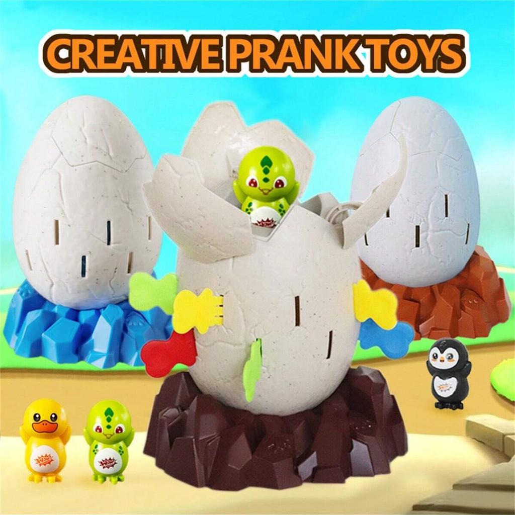 Non-Toxic Desktop Games Party Creative Prank Toys Four Pirate Bucket Dinosaur Chicken Duck Penguin Egg Toys