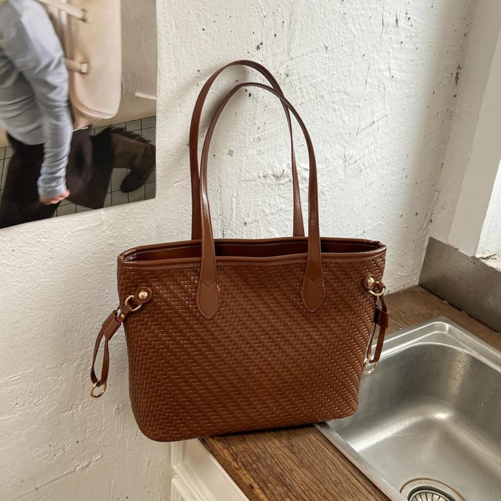 Tote Bag Unisex PU Large Capacity Office Daily