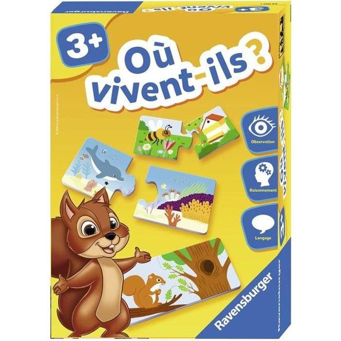 Wo leben sie? - Lernspiel - Tierentdeckungen - Ravensburger - Ab 3 Jahren