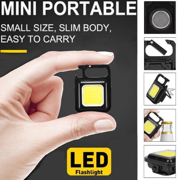 NOVÁ 2/1ks Mini LED svítilna Pracovní svítilna 4 režimy svícení 2000 lumenů přenosná kapesní svítilna Klíčenky USB dobíjecí venkovní kemping Malá svítilna