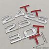 1Pcs 2.0T 2.2T 2.4T 2.5T 2.8T 3.0T Premium Metal Car Sticker Side Fender Rear Trunk Emblem Badge Decals For Any Vehicle