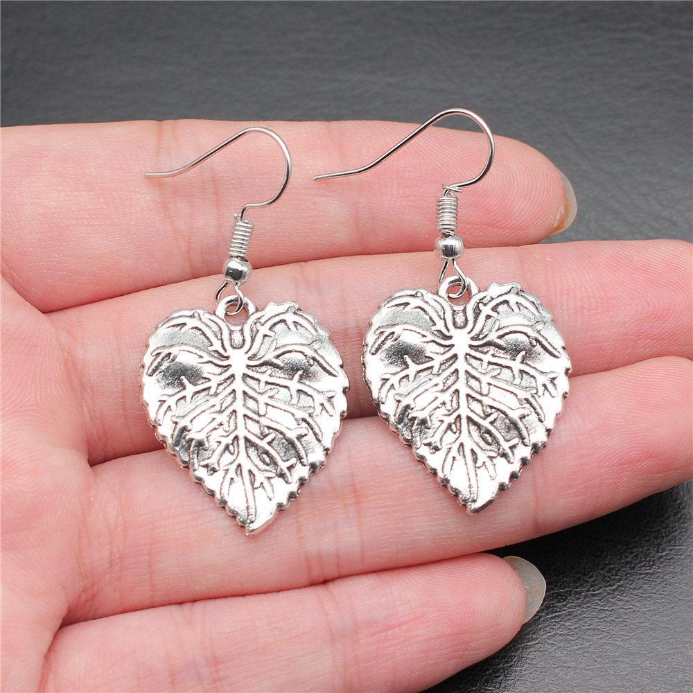 Drop & Dangle Earring Plant Four-Leaf Clover Cactus Vintage Jewelry SuppliesEarring Size 18x19mm QE021