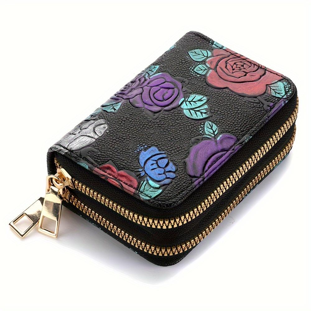 

Stylish Womens Double Zipper Wallet - Compact Short Card Holder with Large Capacity, Practical Coin Purse for Everyday Use