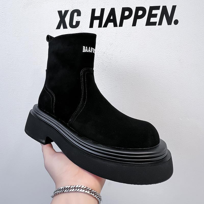 

Мужские ботинки Smoke Boots Commuter Letter Martin Shoes Зимние ботинки Chelsea British Wind Motorcycle Boots 5043-A 38 чёрный