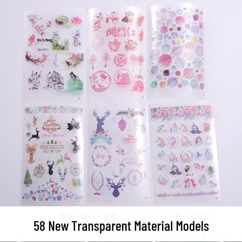 

Poppy DIY Transparent Resin Ornament with Animal and Flower Patterns - Various Styles Available Transparent Material 27