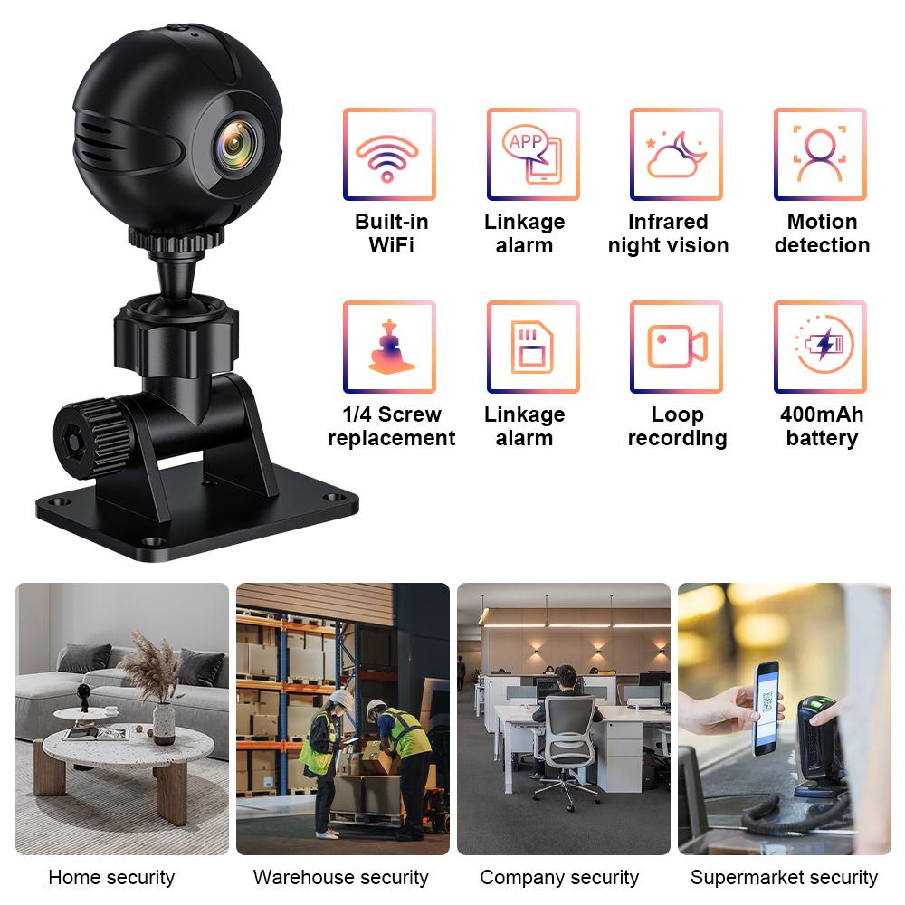 WiFi Wireless IP Camera Mobile Monitor HD Night Vision Baby Remote Monitor Camera Security Infrared Bicycle Recorder