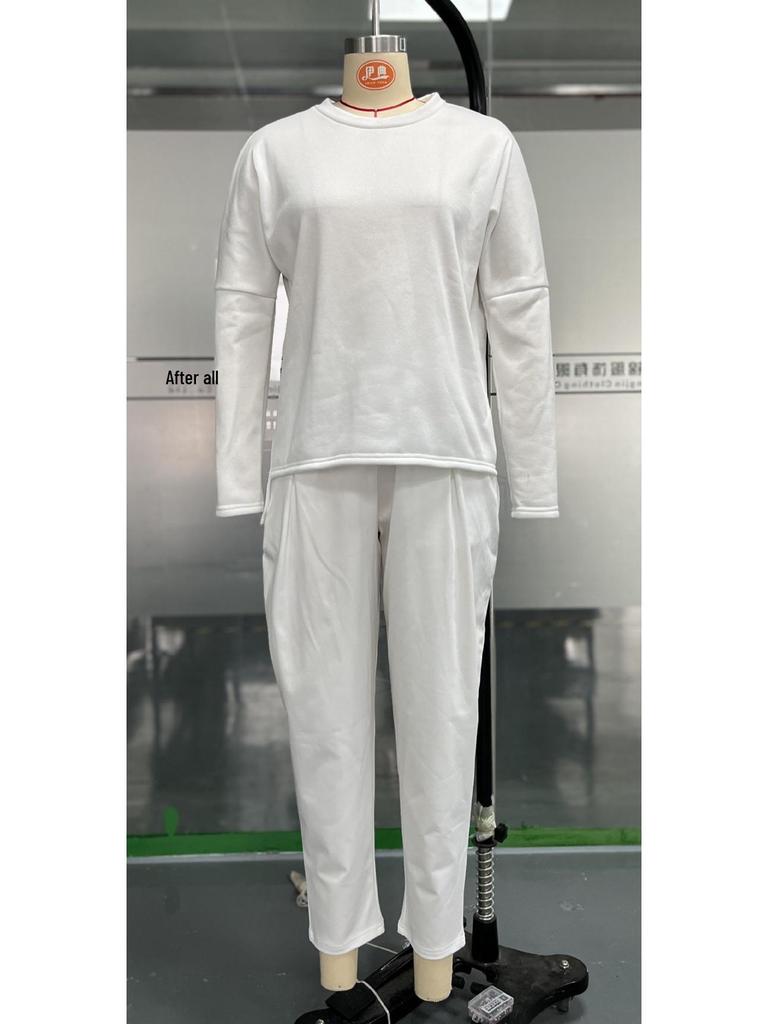 2024 Women's Autumn/Winter Casual Loose Long Sleeve Sweatshirt and Harem Pants Set