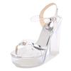 Origin fashion hipster creative new transparent crystal waterproof table high heel sandals