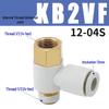Universal Pneumatic Elbow Fitting with SMC-Type Inner & Outer Threads, KB2VF04/06/08/10/12-M5/01/02/03