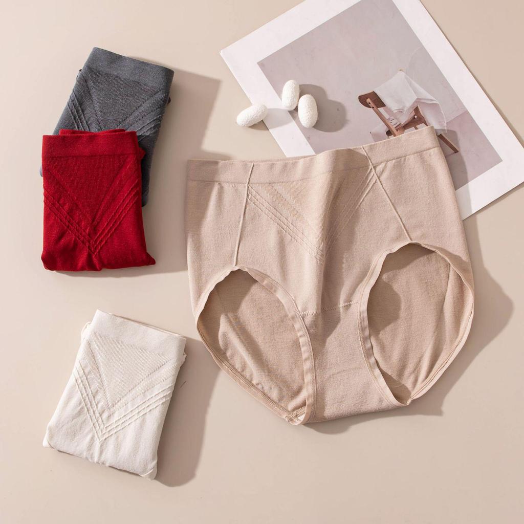 Women's Seamless Mid-High Waist Shaping Panties with Mulberry Silk Crotch - Comfortable, Breathable & Elastic.