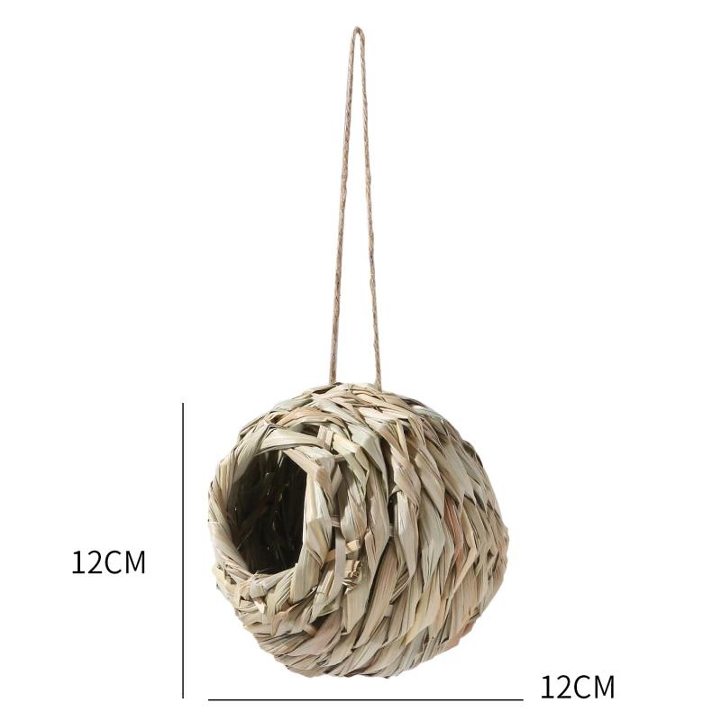 Fashion Natural Handmade Straw Bird Nest Pigeon House Parrot Warm Pet Bedroom Courtyard Small Animal Cages