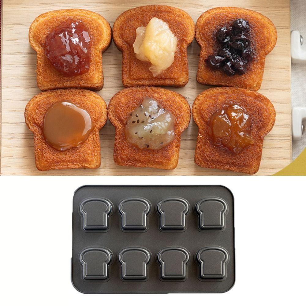 Carbon Steel Madeleine Cake Baking Pan 6/8 Cavity Dessert Baking Tray Bread Baking Mold Bakery