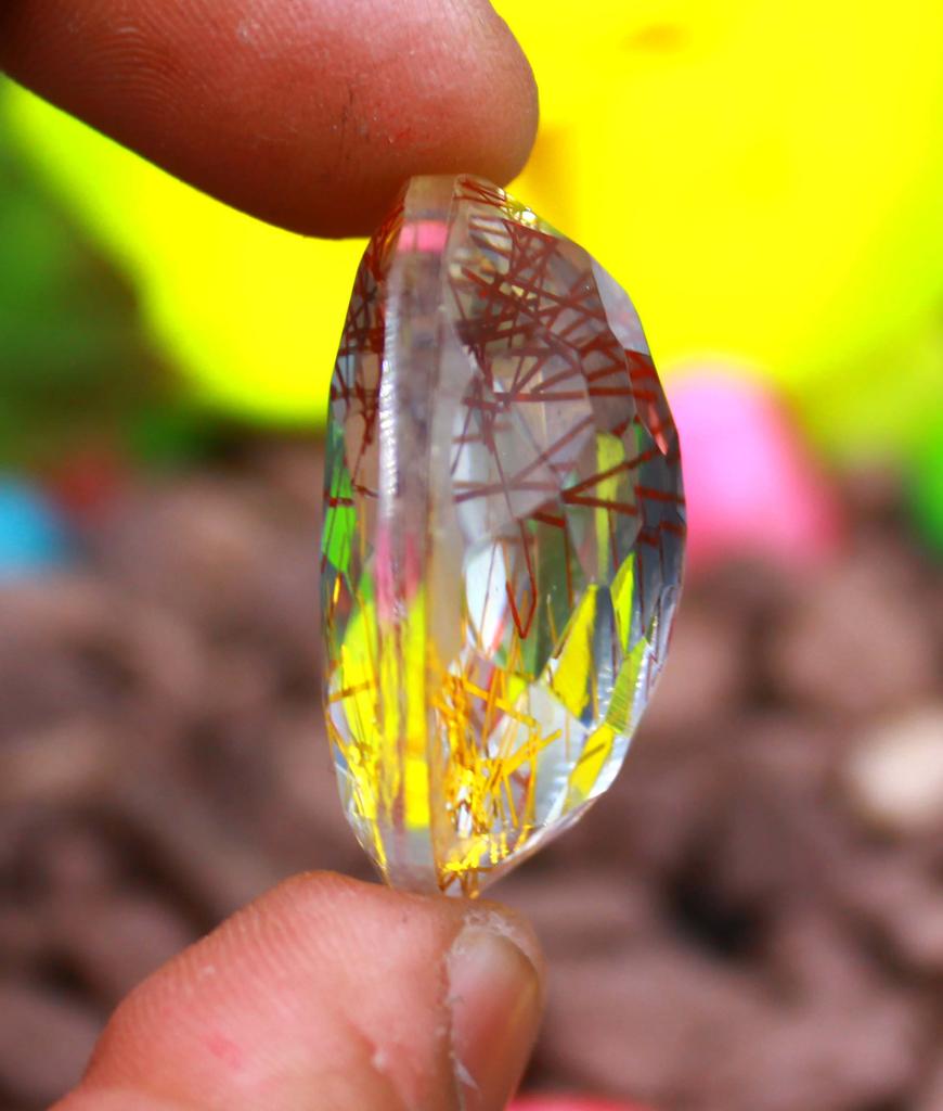 50-60 Carat Oval Shape Red Quartz Lab Created Brazil Certified Loose Gemstone SN384