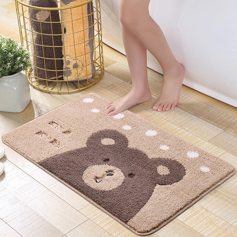 Children's Cartoon Rug: Non-slip, Water-Absorbent Mat for Bedroom, Entrance, Kitchen, Bathroom, and Toilet