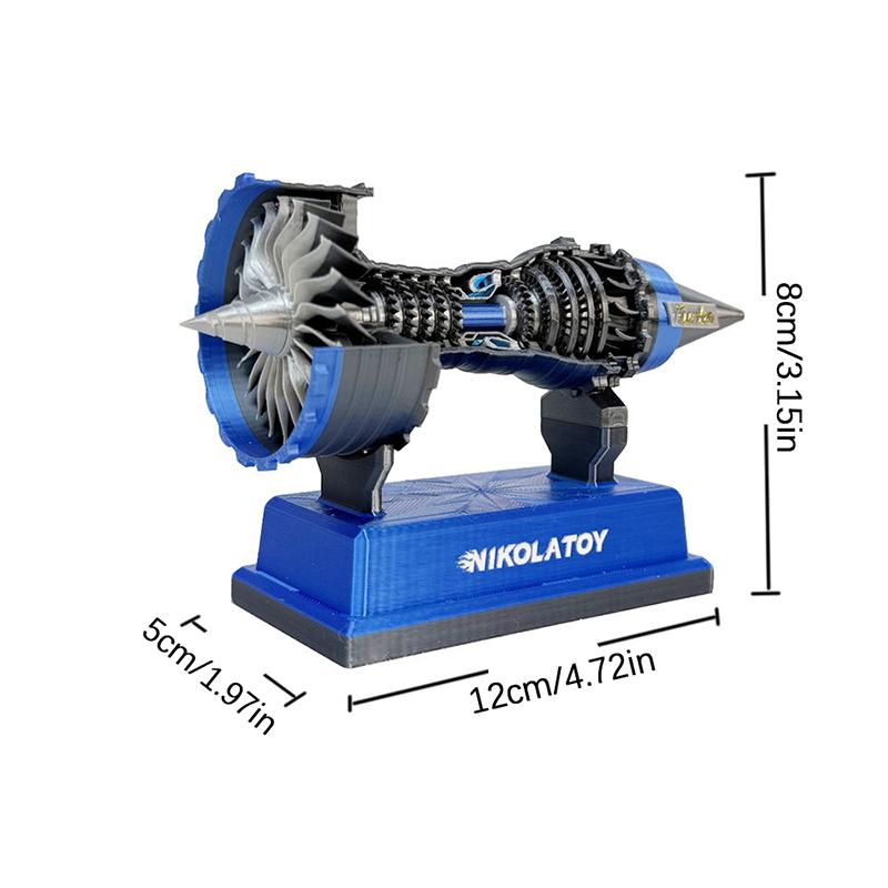 Tr900 Super Turbofan Engine Mini Model Kits Motor Function Electric Buffer 3D Printing Collection Toys For Kids Boys