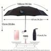 Travel Umbrella, Compact Lightweight Portable Strong Waterproof Folding Umbrella, With 6 Bones Reinforced UV Protection For Men