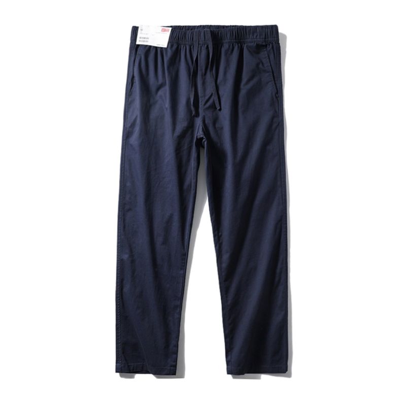 Japanese Style Pure Cotton Casual Pants Men's Spring and Autumn Easiest for Match Straight-Leg Ankle-Length Pants Export Export Men's Cotton Pants