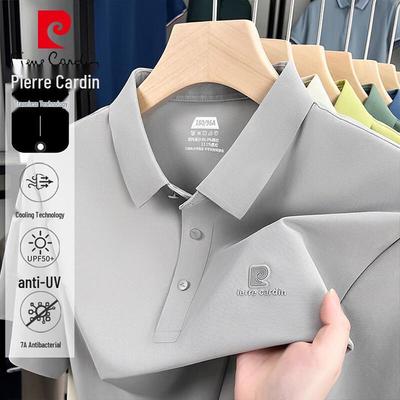 Cămașă Polo Casual de Afaceri din Mătase de Gheață pentru Bărbați