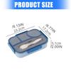 Insulated Bentos Container With 4 Sections 1100ML Microwave Safe Leak Proof Seal Portable Lunch Box For Commuters